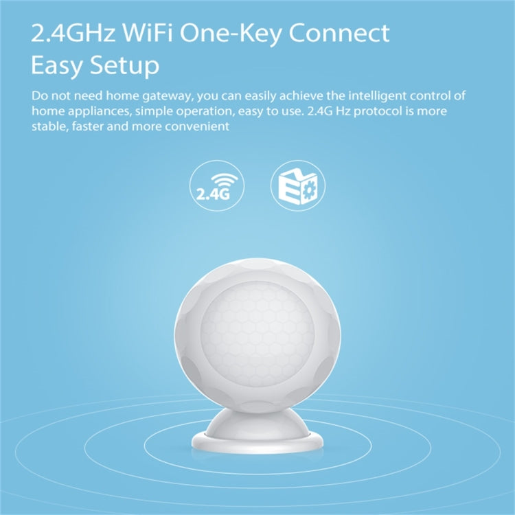 NEO NAS-PD02W Wireless WiFi PIR Detector Motion Sensor, with Magnet Bracket & Support Android / IOS systems & Ultra-bright Red LED NEO NAS-PD02W Wireless WiFi PIR Detector Motion Sensor, with Magnet Bracket & Support Android / IOS systems & Ultra-bright Red LED